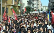 La manifestaizone di oggi a Crotone