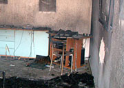 L'appartamento bruciato