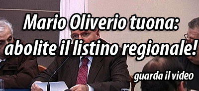 Video, politica: Oliverio tuona: Abolite il listino regionale!