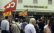 Villa protesta sindacati