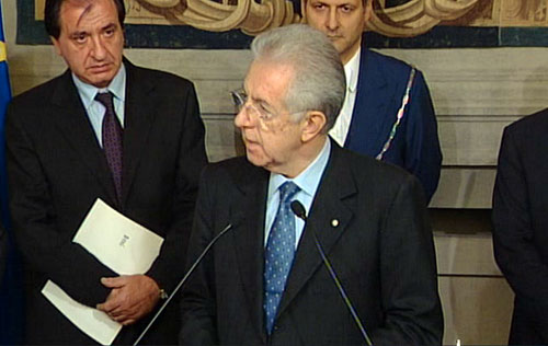 Monti legge Governo