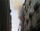 L'incendio dell'appartamento nel centro storico