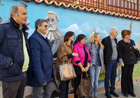 Commissione cultura davanti Murales