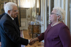 Clelia Piperno col Presidente Mattarella