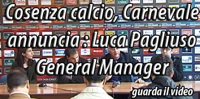 Video: Carnevale annuncia Luca Pagliuso General Manager